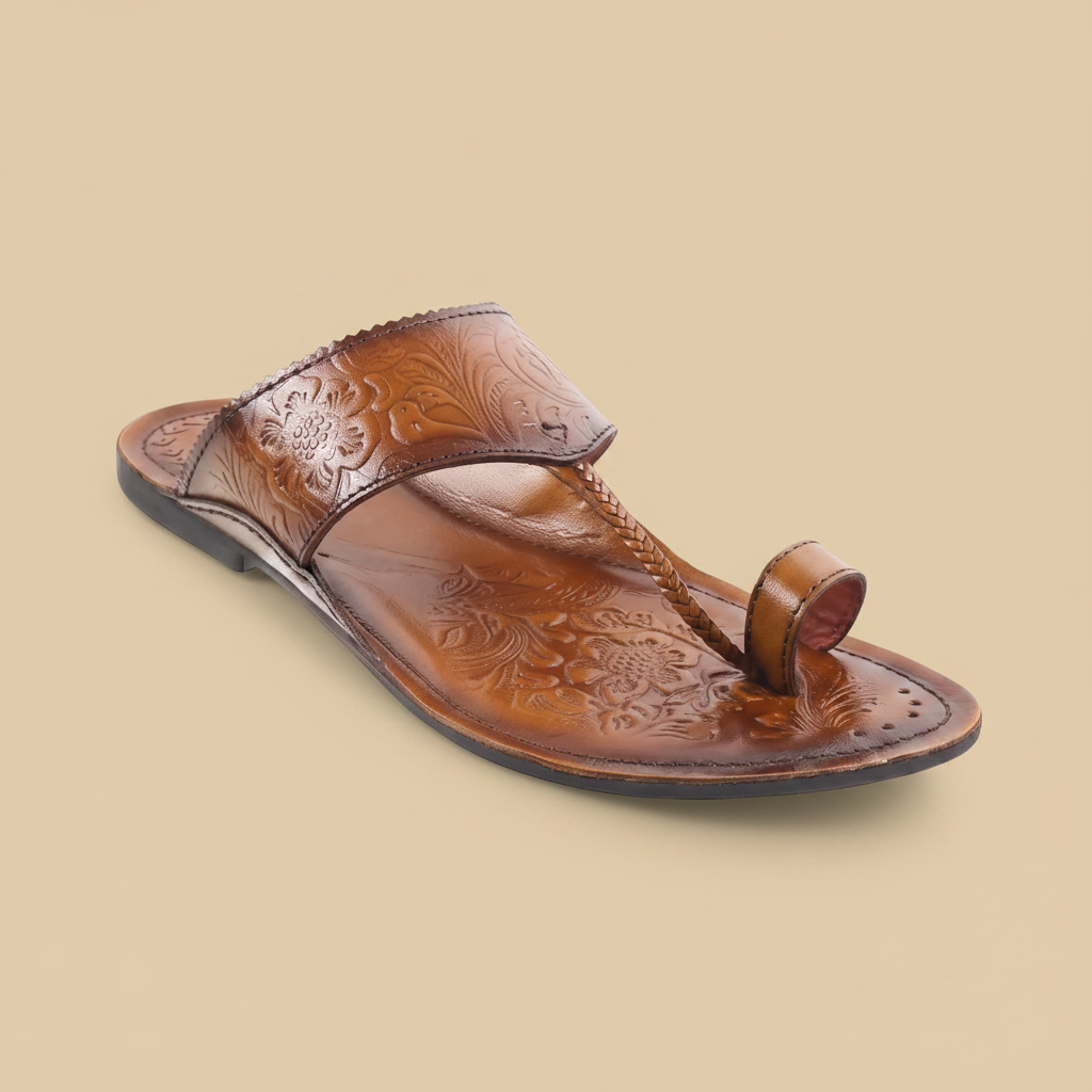 Sultan Floral Embossed Chapal – Collection