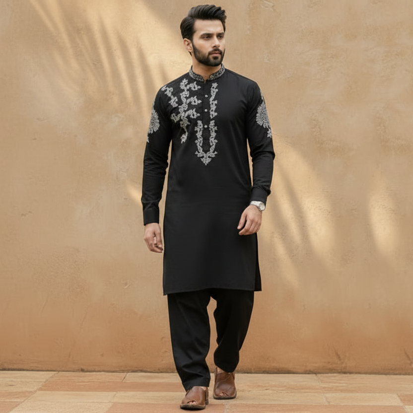 Sultaire Premium Cotton Shalwar Kameez – Modern Slim Edition