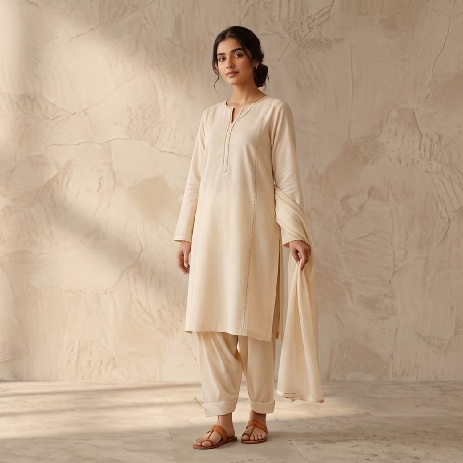 Sultaire Premium Cotton Shalwar Kameez – Classic Elegance