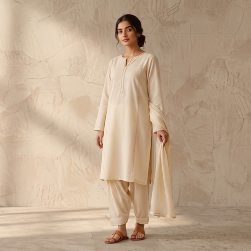 Sultaire Premium Cotton Shalwar Kameez – Classic Elegance