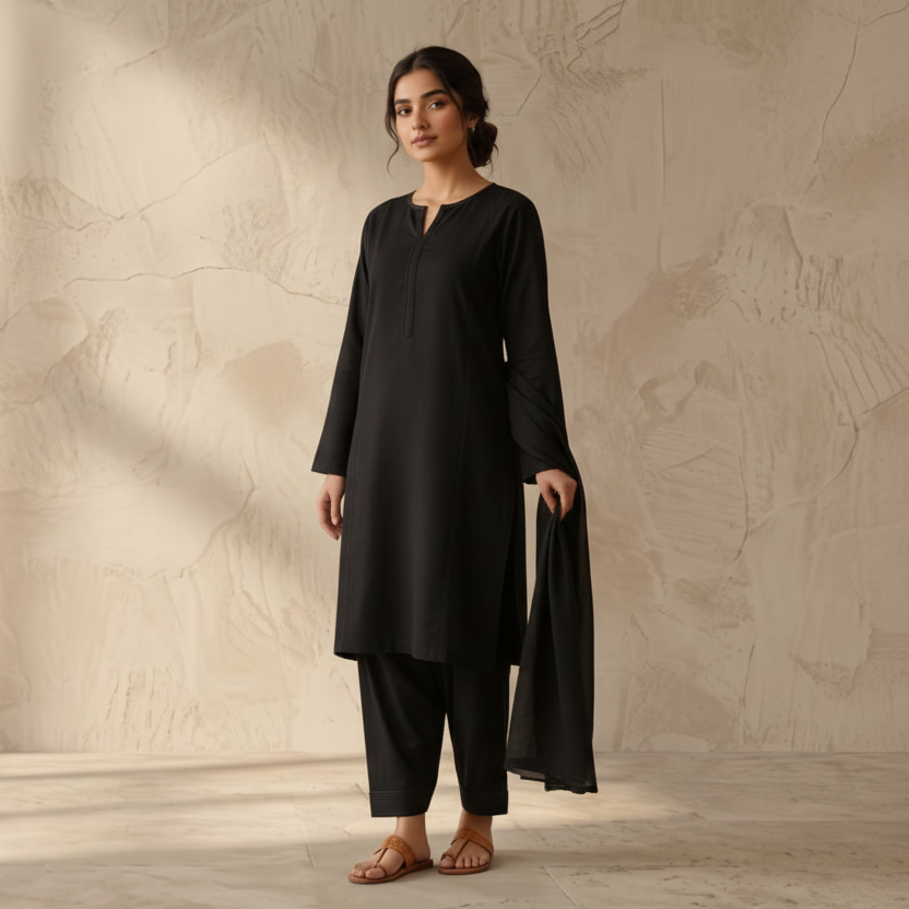 Sultaire Premium Cotton Shalwar Kameez – Classic Elegance